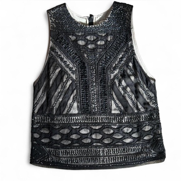 Alice + Olivia Tops - Alice + Olivia Black Embellished Blouse